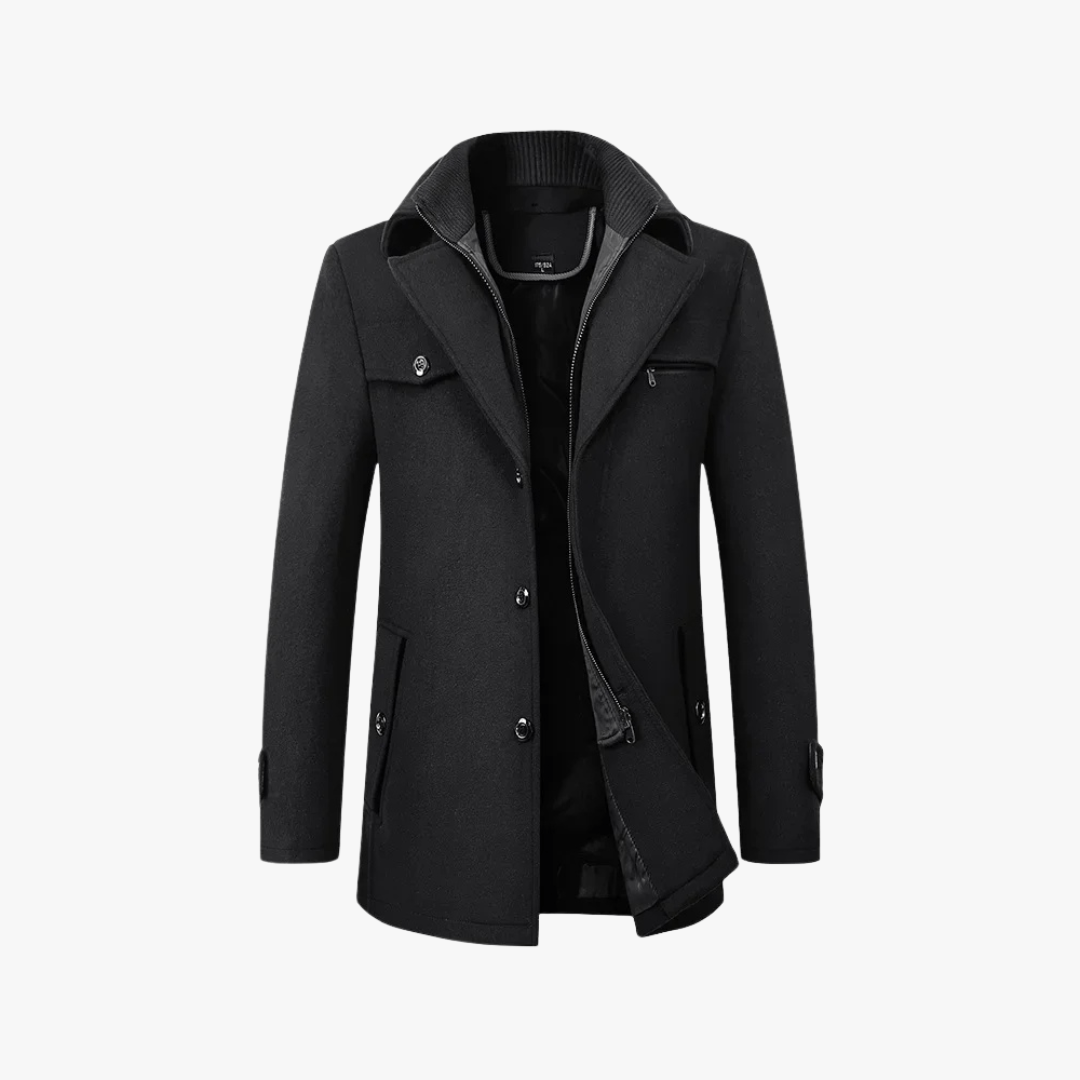 Archer | Men's Slim Fit Layered Trench Coat