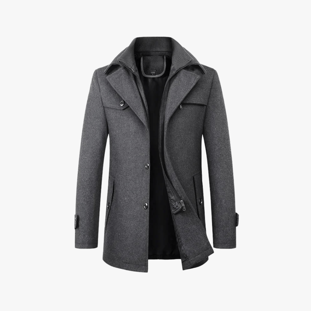 Archer | Men's Slim Fit Layered Trench Coat