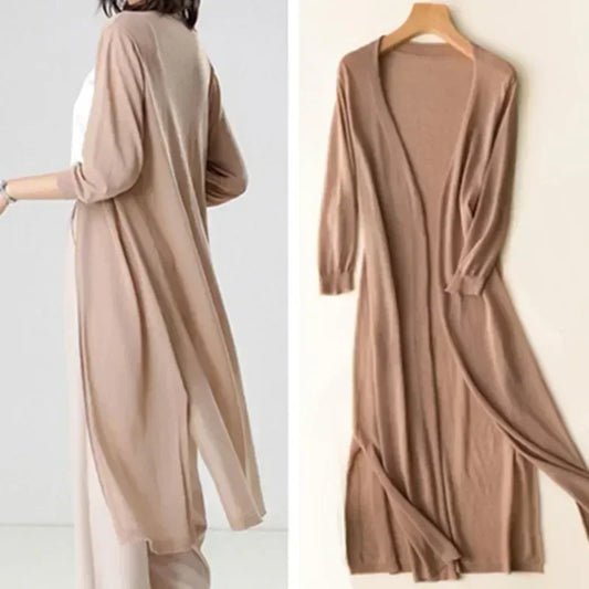 Laura | Women's Long Open Front Cardigan