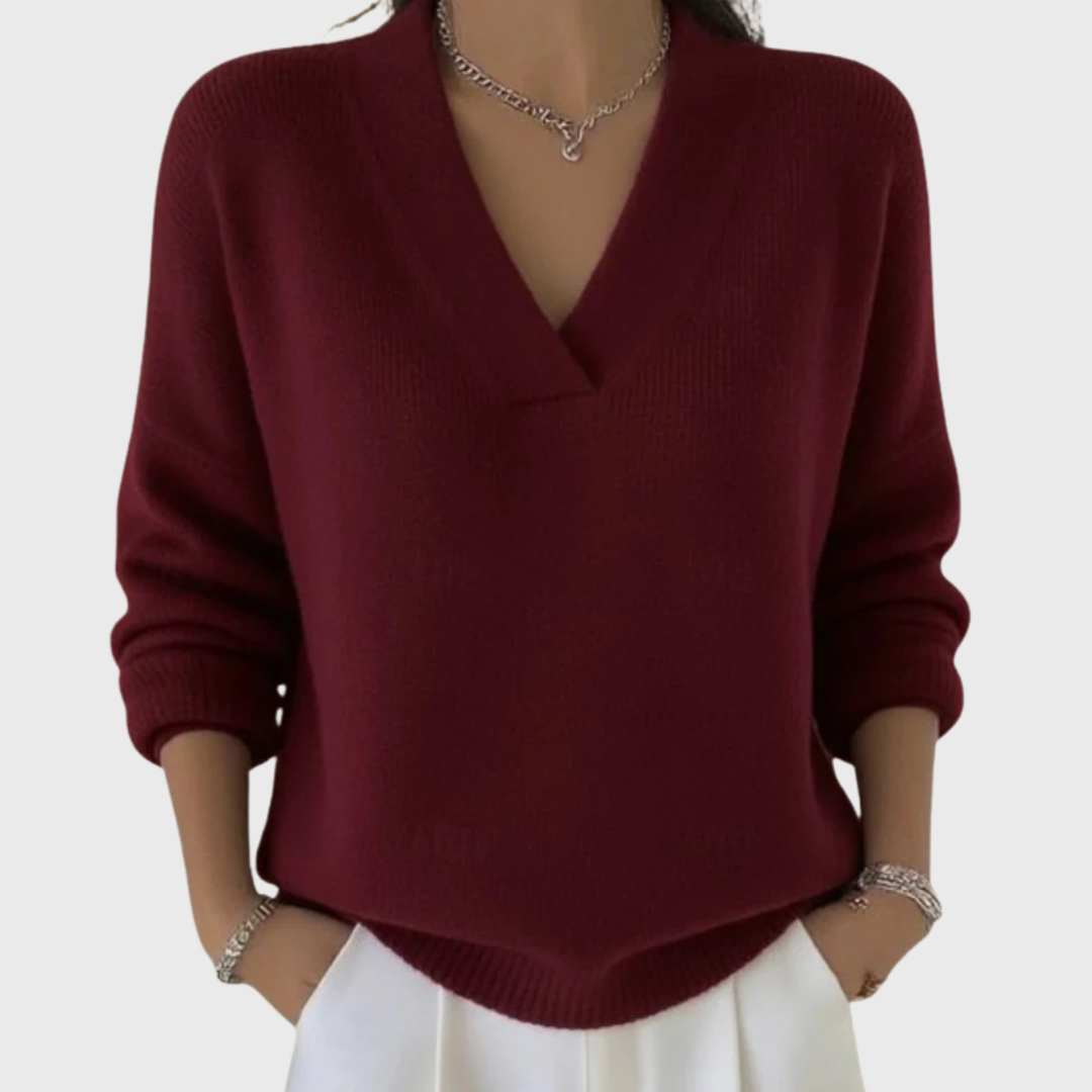 Kiri | Merino Wool V-Neck Pullover