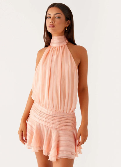 Celeste | Women's Open-Back Smocked Mini Dress