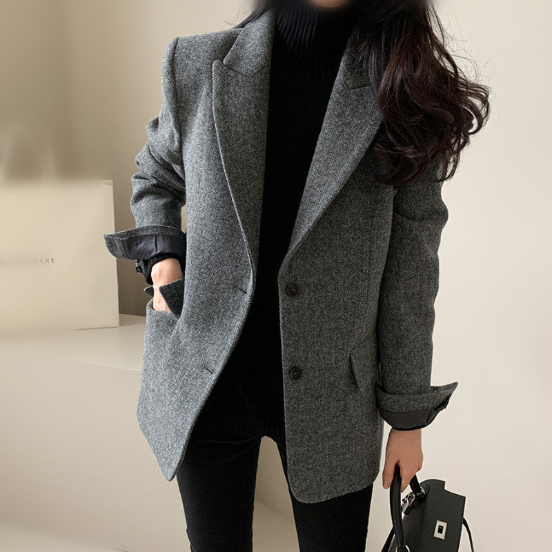 Hana | Women's Tailored Wool-Blend Longline Coat