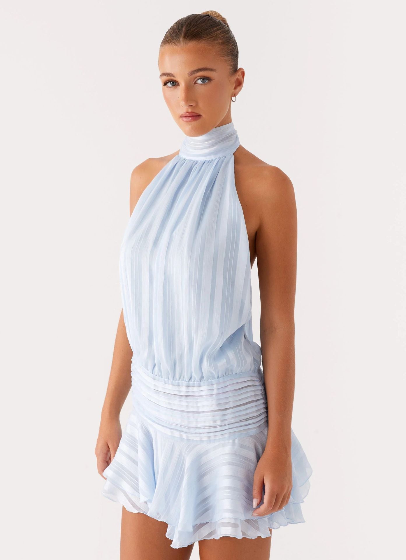 Celeste | Women's Open-Back Smocked Mini Dress