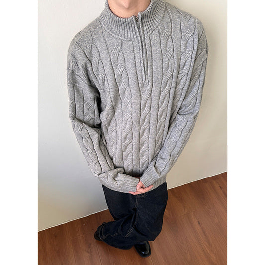 Andy | Men's Quarter-Zip Cable Knit Sweater