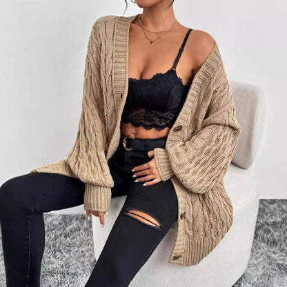 Monica | Women's Oversized Cable Knit Cardigan