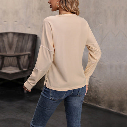 Winnie | Women's Button-Down Waffle Knit Long Sleeve Top