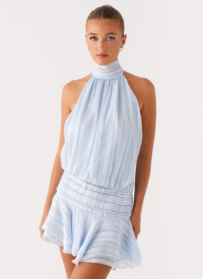 Celeste | Women's Open-Back Smocked Mini Dress