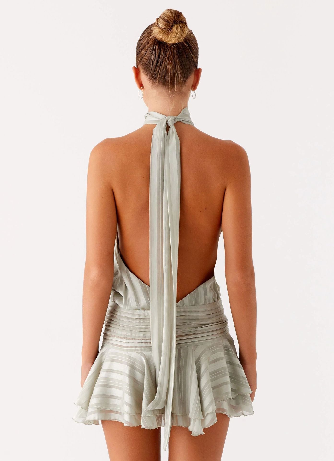 Celeste | Women's Open-Back Smocked Mini Dress