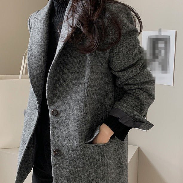Hana | Women's Tailored Wool-Blend Longline Coat