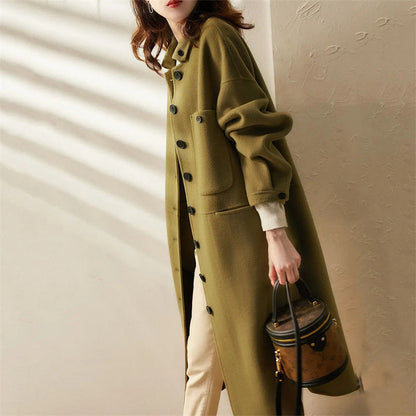 Maria | Women's Button Front A-Line Coat