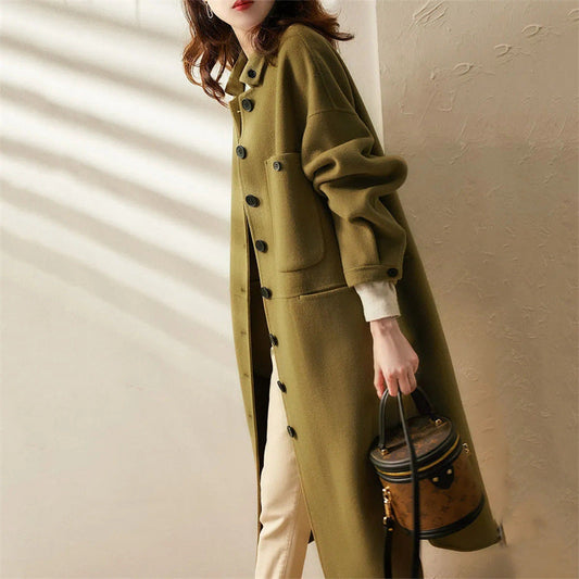 Maria | Women's Button Front A-Line Coat