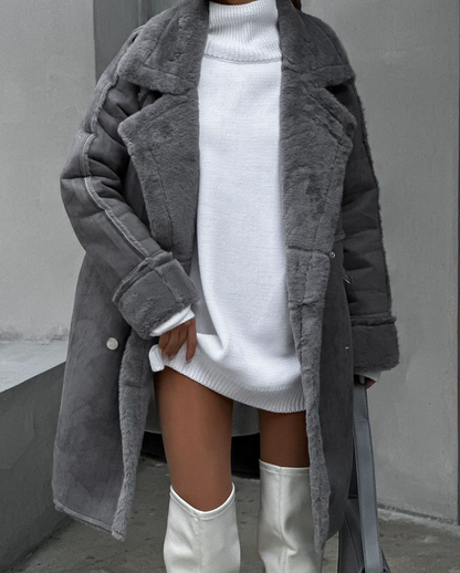 Kate | Women's Oversized Shearling Long Coat