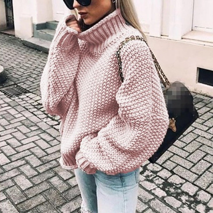 Priscilla | Women's Oversize Chunky Knit Turtleneck Jumper