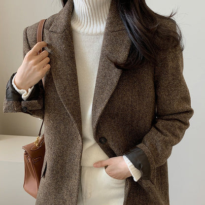 Hana | Women's Tailored Wool-Blend Longline Coat