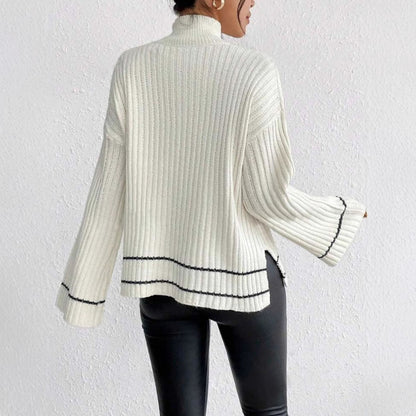 Alison | Women's Turtleneck Ribbed Sweater