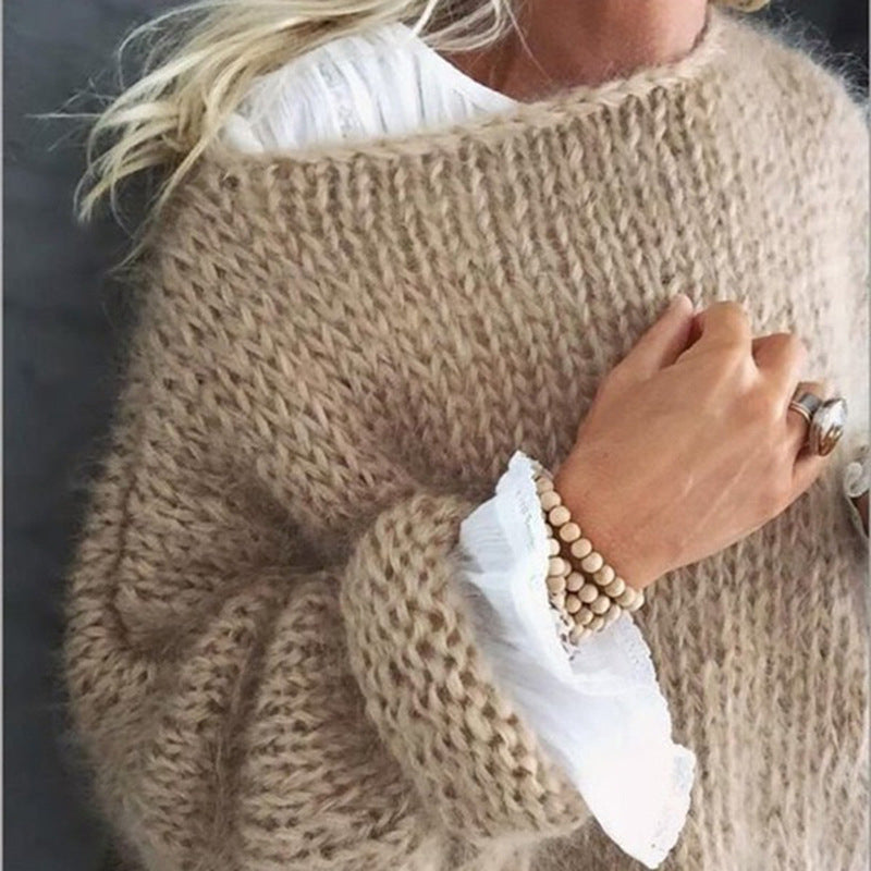Rose | Women's Oversized Crew Neck Sweater
