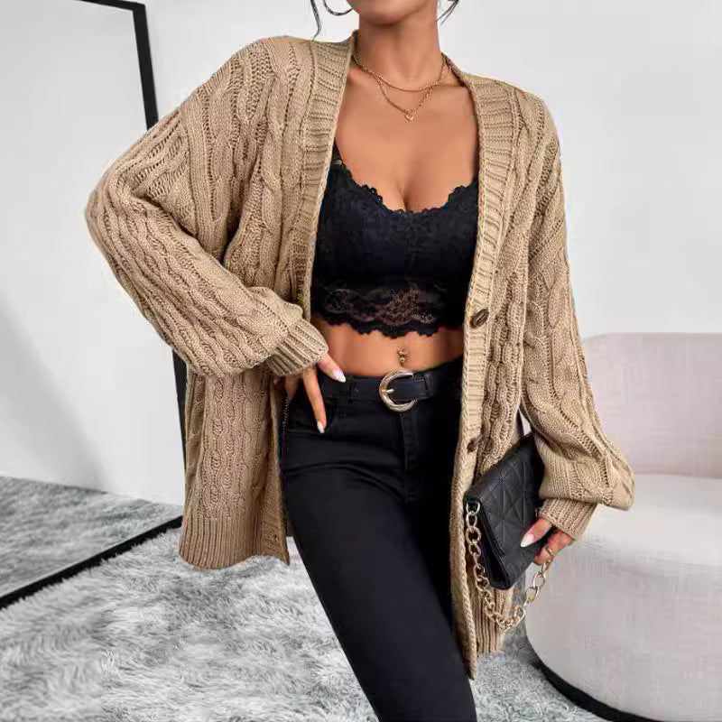 Monica | Women's Oversized Cable Knit Cardigan