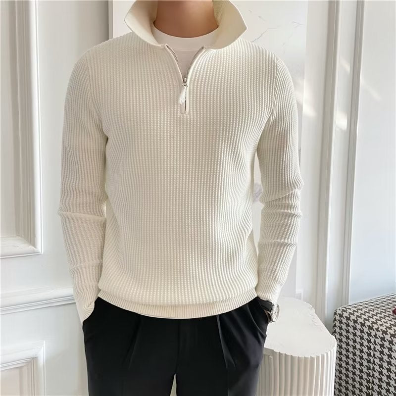 Hank | Men's Zip Up Polo Sweater