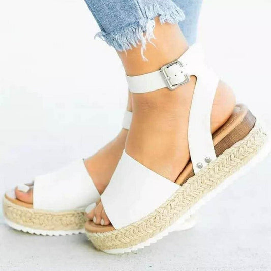 Jordan | Women's Jute Wedge Sandals - Stylish Platform Shoes
