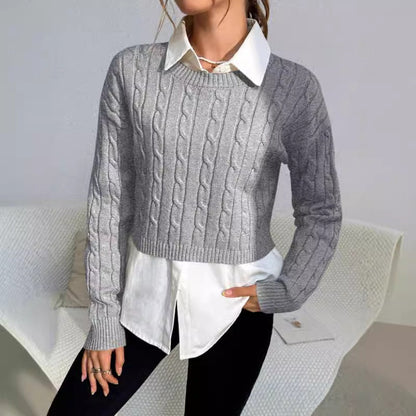 Reese | Women's Cropped Cable Knit Sweater