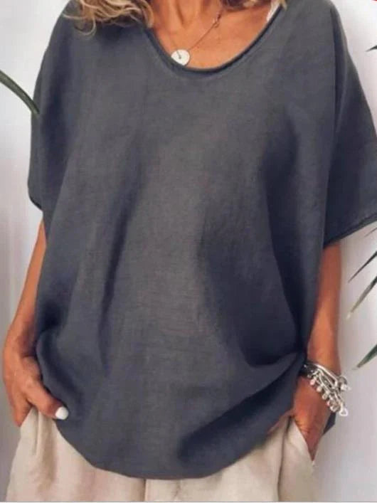Wisteria | Oversized Cotton Knit Summer Tee