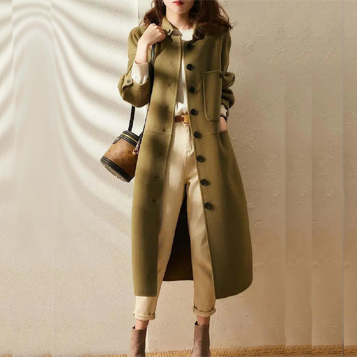 Maria | Women's Button Front A-Line Coat