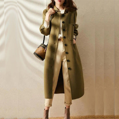 Maria | Women's Button Front A-Line Coat