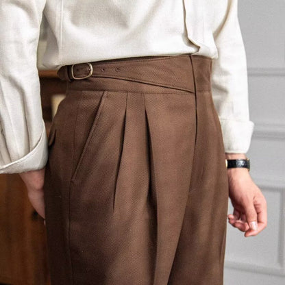 Kendall | Men's Tailored Pants - High Waist Wool Blend