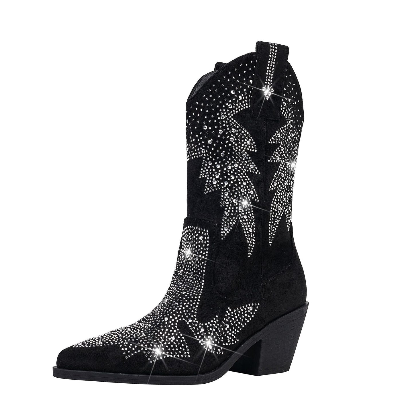 Yvette | Women's Rhinestone Mid Calf Cowboy Boots