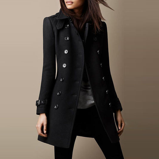 Janice | Women's Double-Breasted Mid-Length Coat