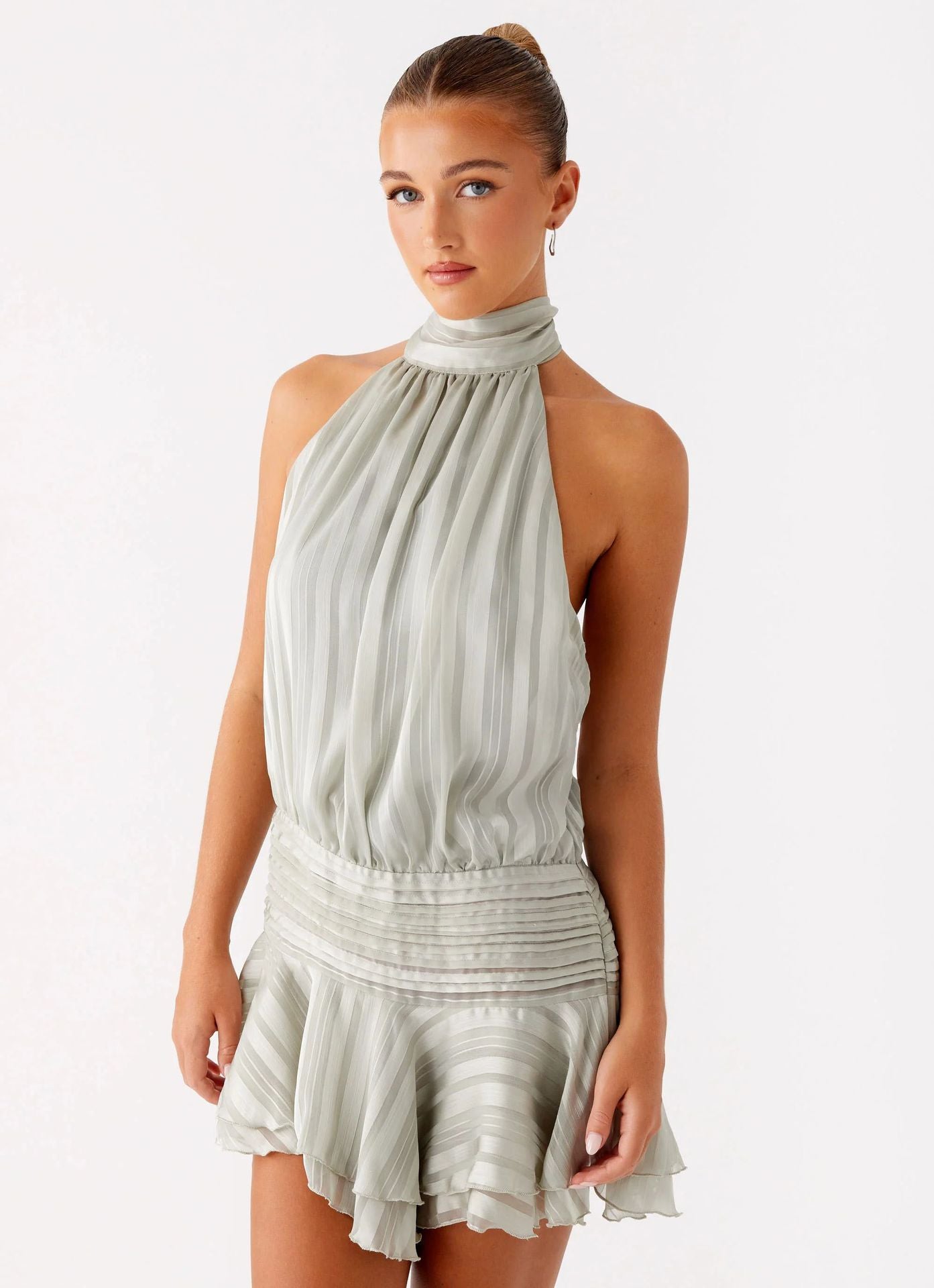 Celeste | Women's Open-Back Smocked Mini Dress