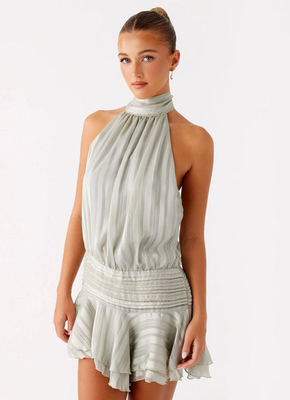 Celeste | Women's Open-Back Smocked Mini Dress