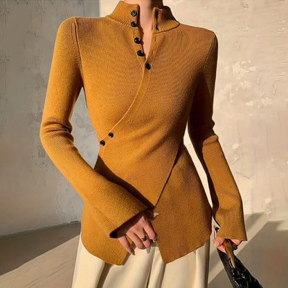 Maya | Women's Mock Neck Wrap Sweater