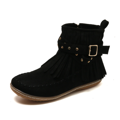 Trinity | Women's Fringe Buckle Ankle Boots