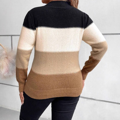 Winnie | Women's Striped Crew Neck Sweater