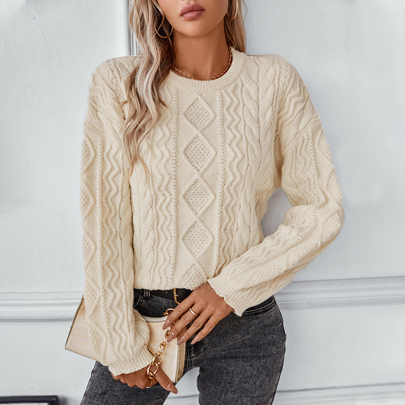 Fern | Cable Knit Long Sleeve Jumper for Women