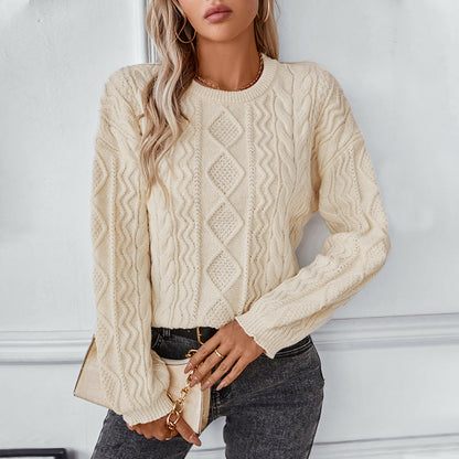 Fern | Cable Knit Long Sleeve Jumper for Women