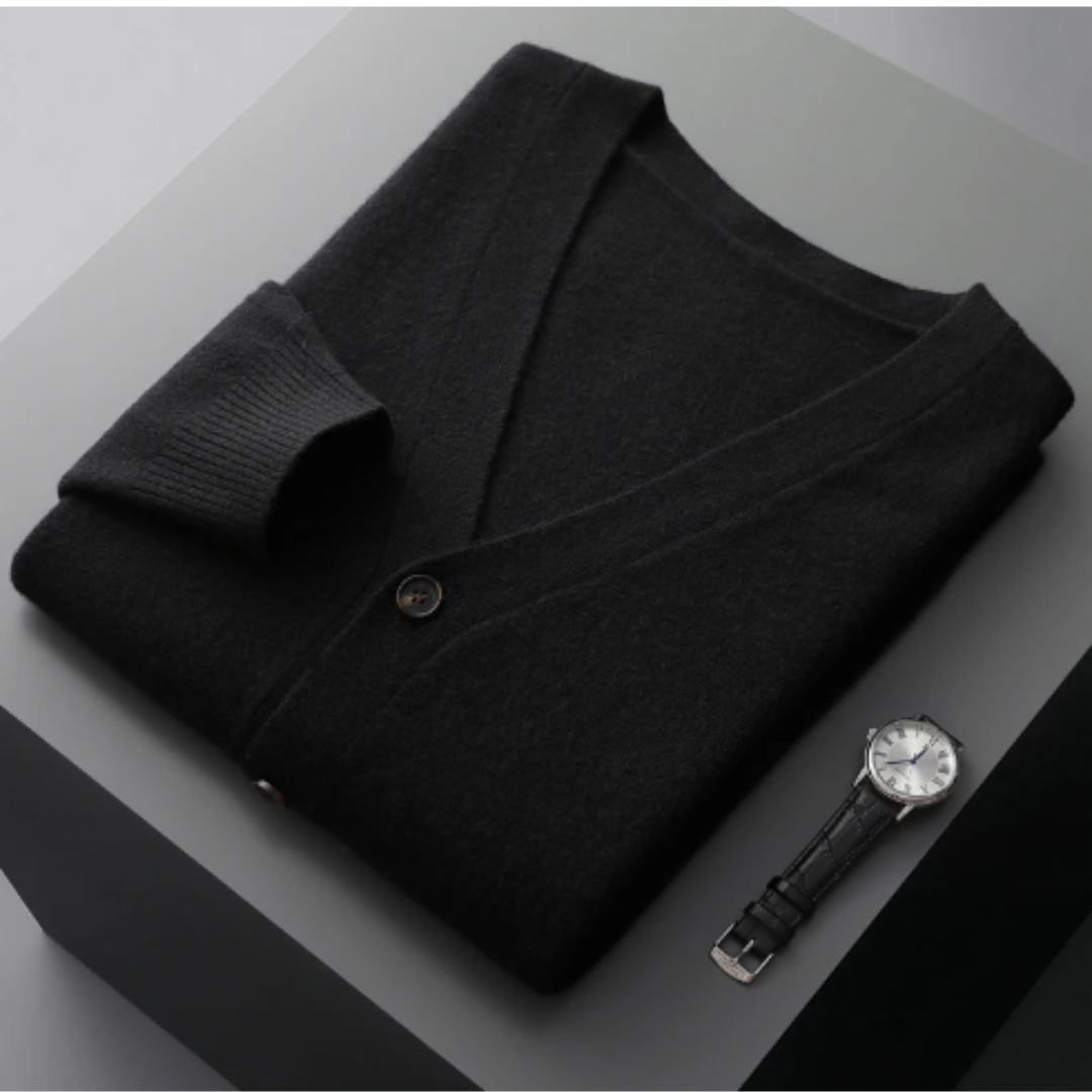 Arlo | Ribbed V-Neck Button Cardigan