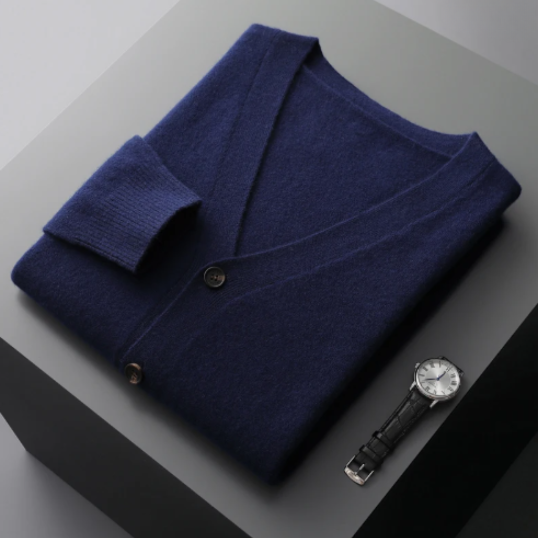 Arlo | Ribbed V-Neck Button Cardigan