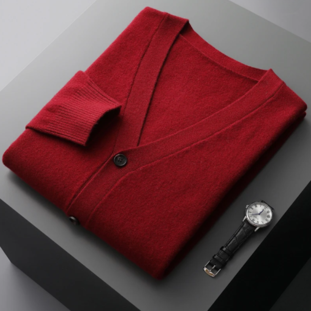 Arlo | Ribbed V-Neck Button Cardigan