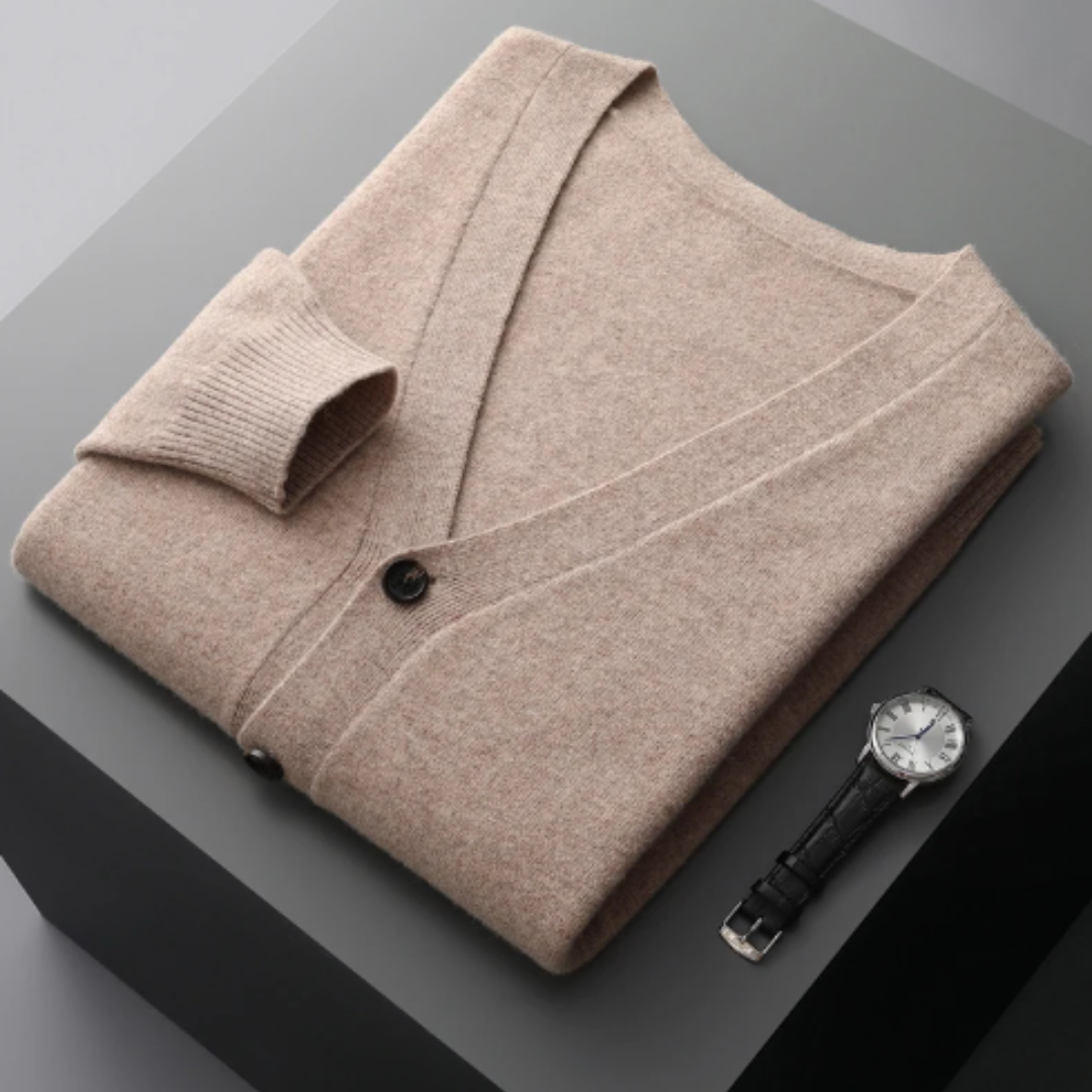 Arlo | Ribbed V-Neck Button Cardigan