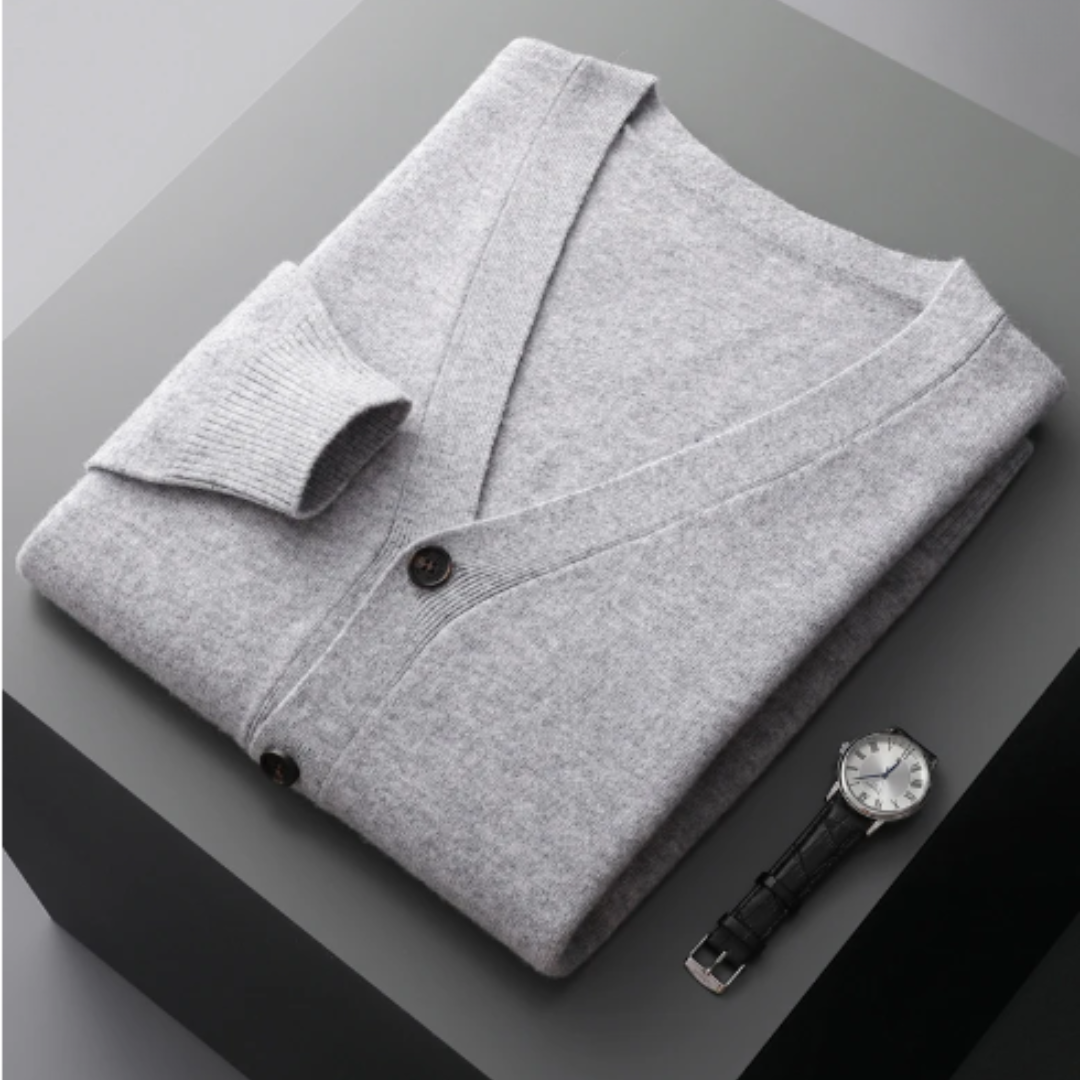 Arlo | Ribbed V-Neck Button Cardigan