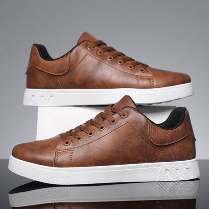 Robert | Stylish Faux Leather Sneakers for Men