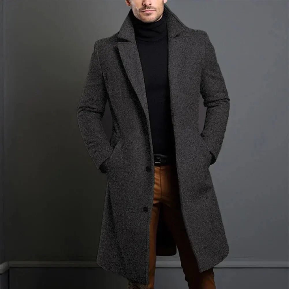 Mason | Men's Long Button Front Coat