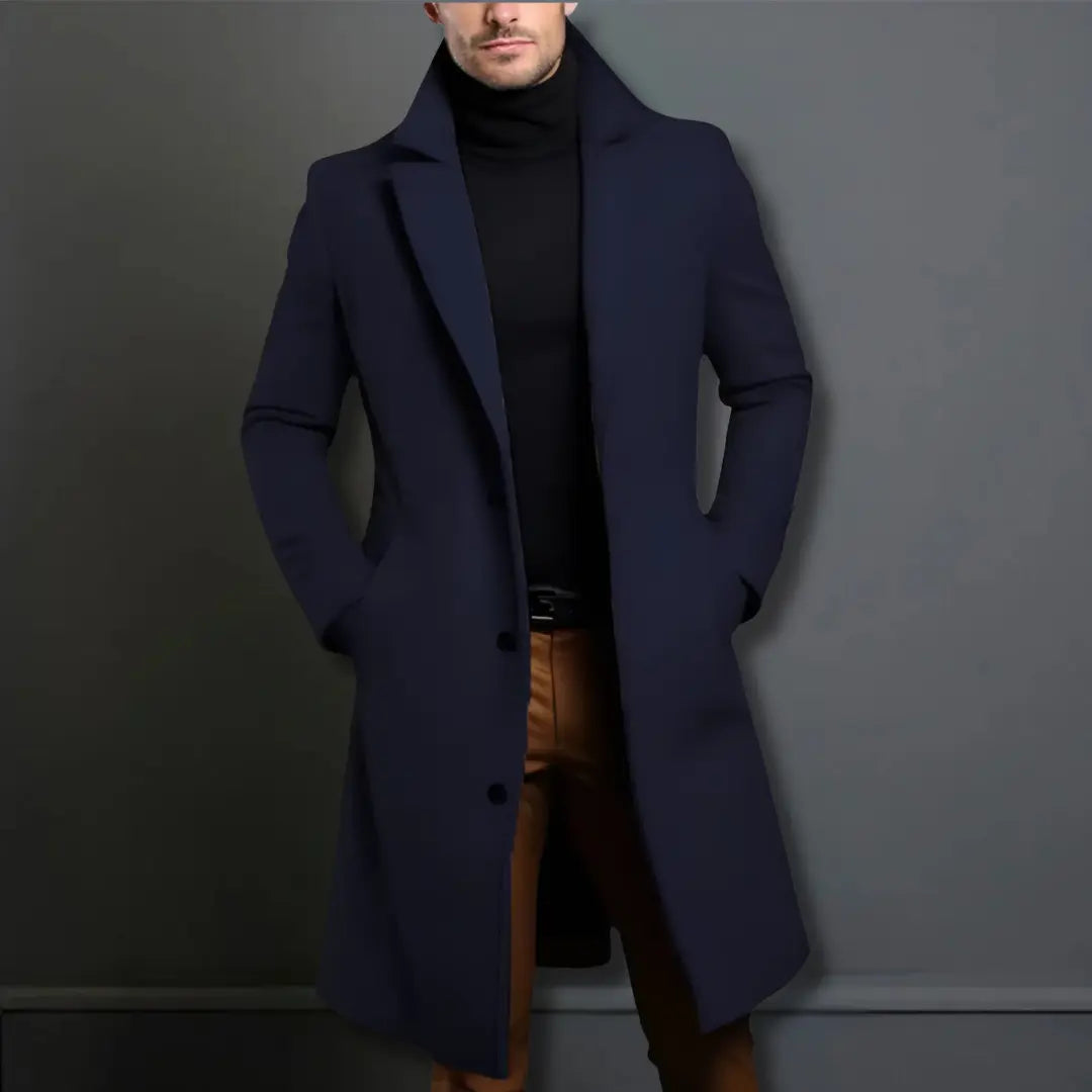 Mason | Men's Long Button Front Coat