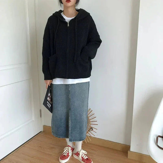 Sofia | Women's Zip-Up Knit Cardigan