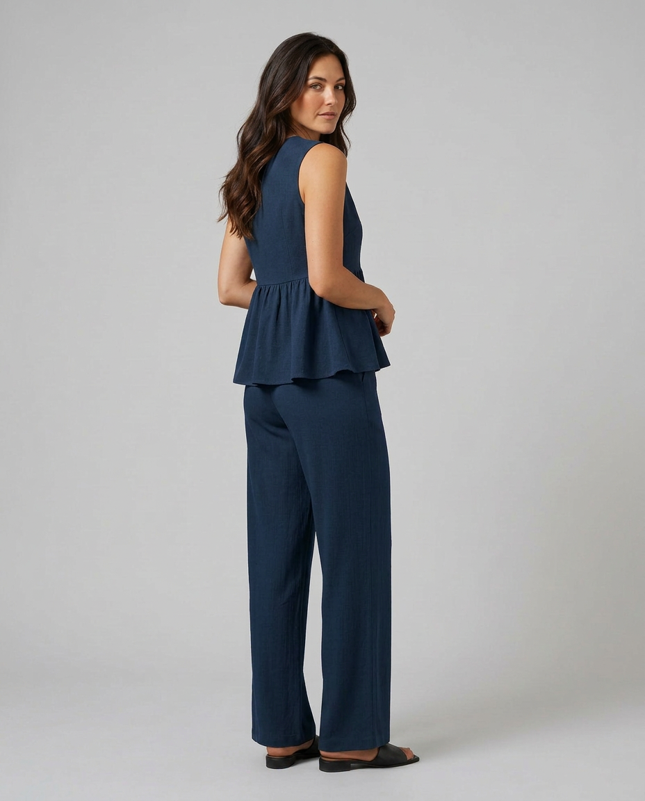 Elena Rossi | Women's Elegant Wide Leg Set