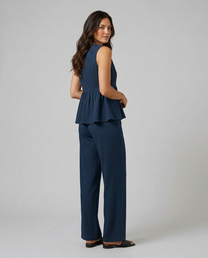 Elena Rossi | Women's Elegant Wide Leg Set