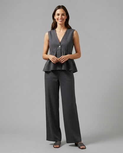 Elena Rossi | Women's Elegant Wide Leg Set