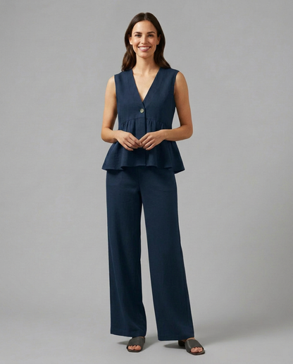 Elena Rossi | Women's Elegant Wide Leg Set